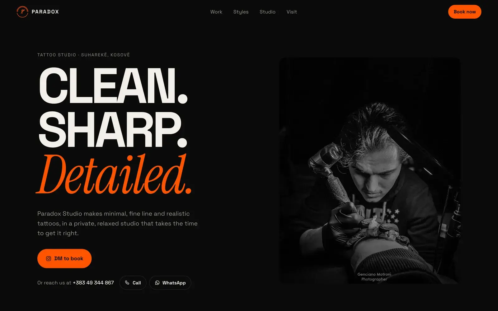 Paradox Tattoo website