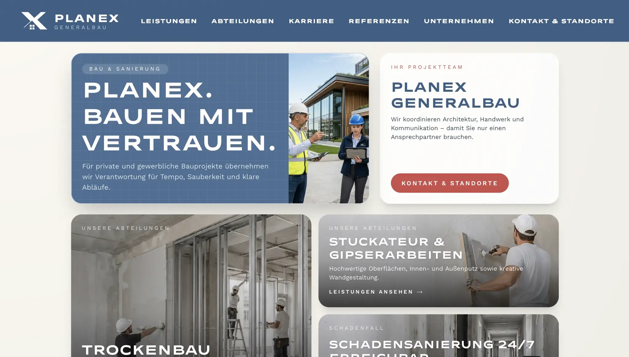 Planex GeneralBau website