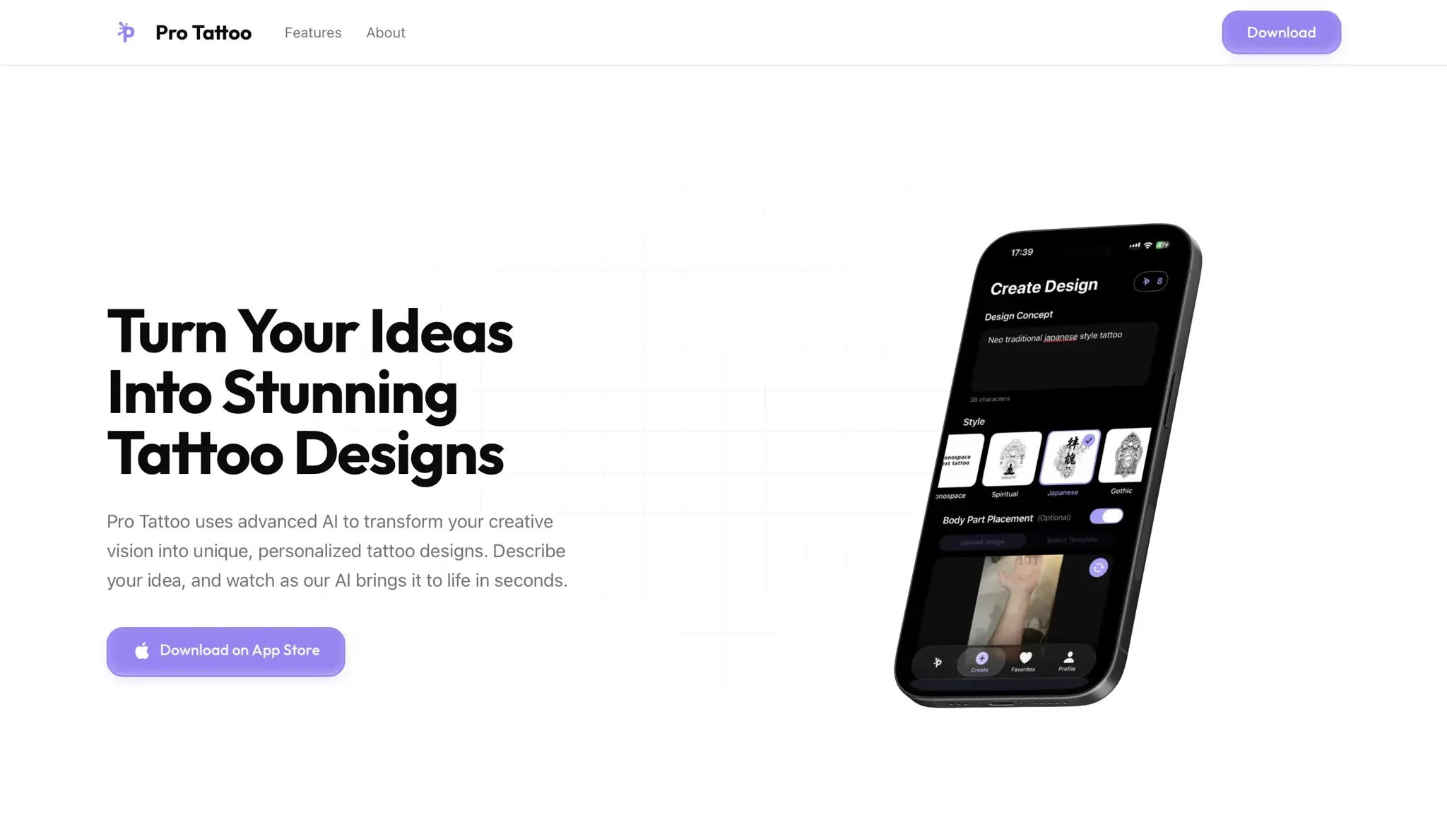 ProTattoo screenshot